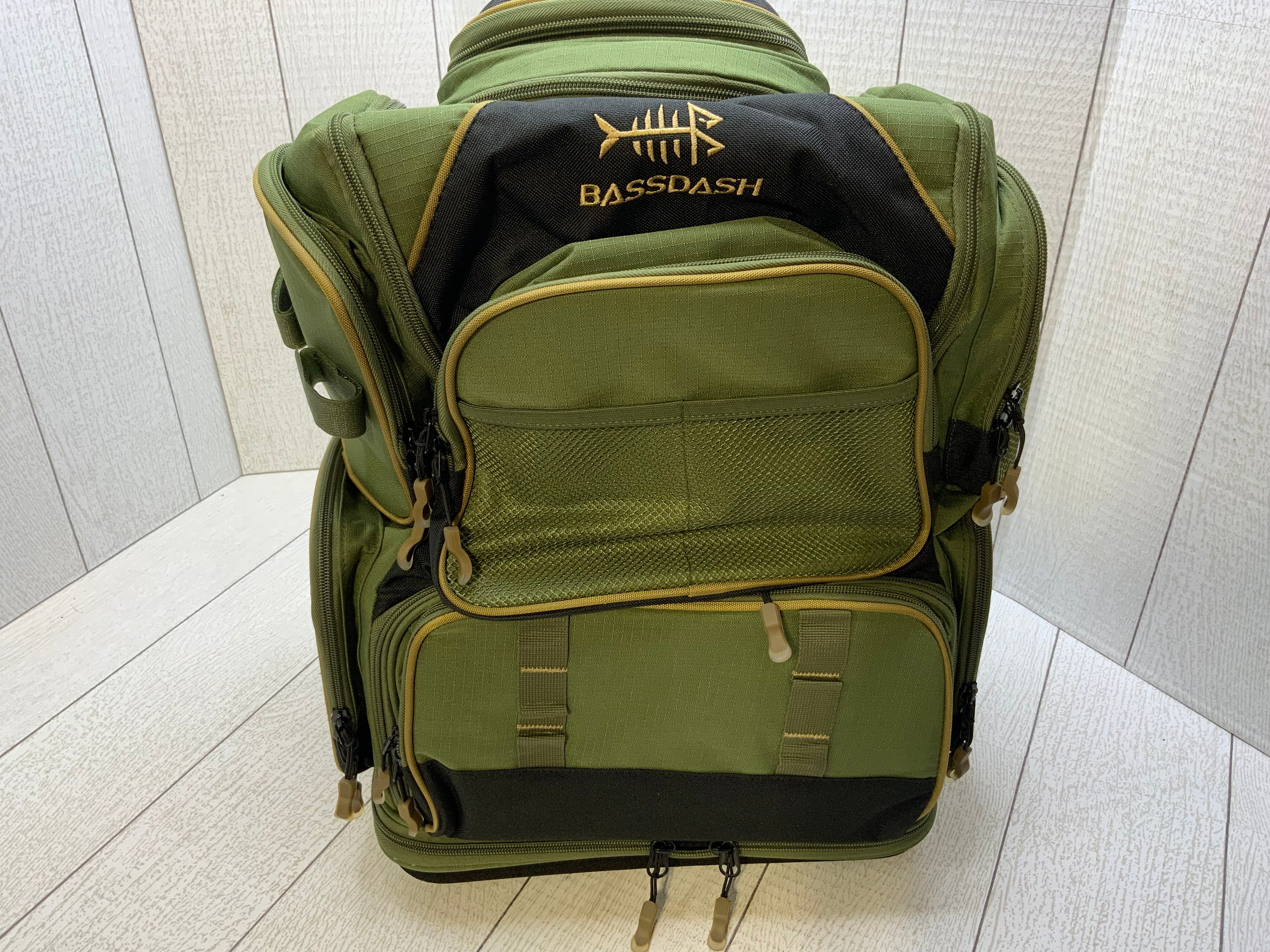 BASSDASH Fishing Tackle Backpack Water Resistant Tactical Bag With Tackle Box (7923025248494)